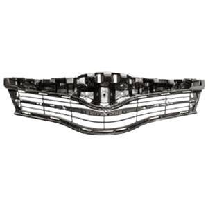 Grille de calandre supérieure pour TOYOTA YARIS III phase 1, 2011-2014, noire, pare chocs avant