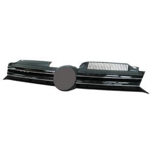 Grille de calandre supérieure pour VOLKSWAGEN GOLF VI 2008-2012, noire, chromée, pare chocs avant