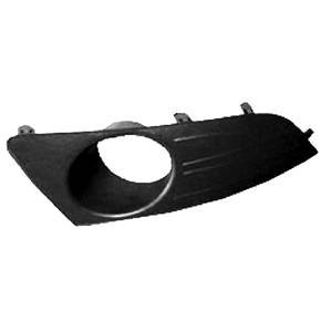 Grille de calandre gauche pour DACIA LOGAN I phase 2, 2008-2012, noire, trou AB, pare chocs avant