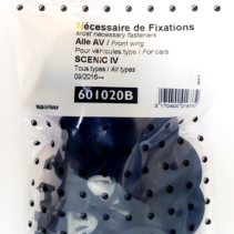 Kit de fixation assemblage Aile avant pour RENAULT SCENIC IV depuis 2016 (tous modèles), Neuf