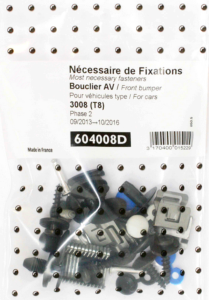 Kit de fixation assemblage Pare chocs avant pour PEUGEOT 3008 phase 2 2013 - 2016, Neuf