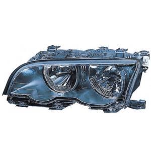 Phare optique avant gauche pour BMW Serie 3 E46 COUPÉ, 2001-2003, H7+H7, noir, Neuf