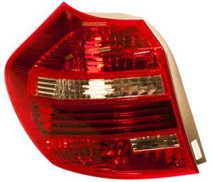 Feu arrière gauche pour BMW SERIE 1 E87N de 2007 à 2011, modèle 5 portes, LED, chrome, rouge et blanc, Neuf