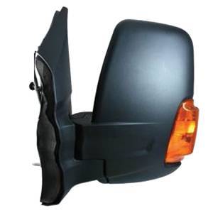 Rétroviseur gauche manuel pour FORD TRANSIT Mk8 phase 1 2014-2019, (bras court), clignotant orange, noir, Neuf