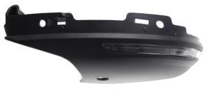 Coque rétroviseur gauche inférieure avec feu clignotant pour RENAULT MEGANE IV, 2016-2020, avec feu courtoisie, Noire, Neuve