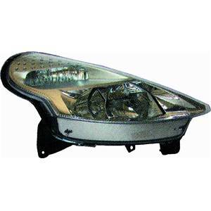 Phare Optique avant droit pour CITROËN C3 I phase 1, 2002-2005, H7+H1, (Pluriel), Neuf