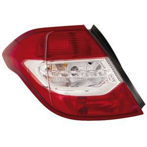 Feu arrière gauche pour CITROËN C4 II phase 1, 2010-2014, rouge/blanc, Neuf