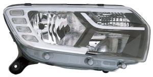 Phare Optique avant droit pour DACIA SANDERO II phase 2, 2016-2020, H7+H7+PY21W, avec feu diurne à LED, Neuf