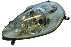 Phare Optique avant gauche pour FIAT GRANDE PUNTO depuis 06/2008, H4, chromé, Neuf