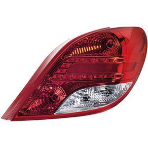 Feu arrière droit pour PEUGEOT 207 phase 2, 2009-2012, à led, (rouge/blanc), Neuf