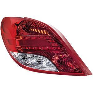 Feu arrière gauche pour PEUGEOT 207 phase 2, 2009-2012, à led, (rouge/blanc), Neuf