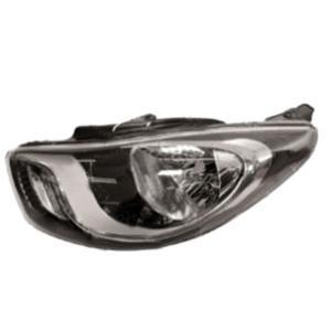 Phare optique avant gauche H4 pour HYUNDAI I10, 2010-2012, corps noir, neuf