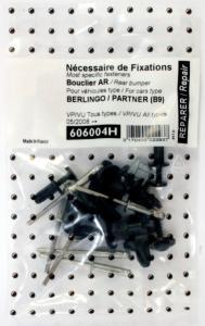 Kit de fixation assemblage Pare chocs arrière pour PEUGEOT PARTNER II (B9) VP/VU depuis 2008 (tous modèles), Neuf