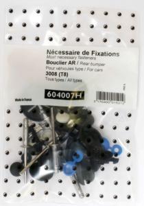 Kit de fixation assemblage Pare chocs arrière pour PEUGEOT 3008 I, 2009 à 2016 (tous modèles), Neuf