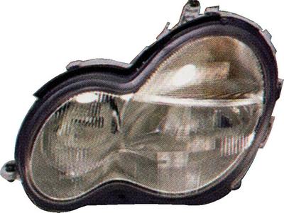 Phare Optique avant gauche pour MERCEDES Classe C (W203) phase 1, 2000-2002, H7+H7, Neuf