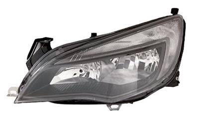 Phare Optique avant gauche pour OPEL ASTRA J 2012-2016, H7+H7, Corps Noir