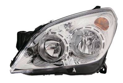 Phare Optique avant gauche pour OPEL ASTRA H 2007-2009, H7+H1, Corps Chrome, Neuf