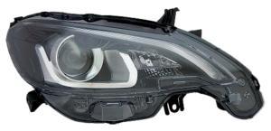 Phare Optique avant droit pour PEUGEOT 108 depuis 2014 >, HIR2+PY21, feu de jour à LED, fond, noir, Neuf