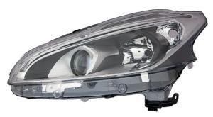 Phare Optique avant gauche pour PEUGEOT 208 phase 2, 2015-2019, H7+H7, avec feu diurne à LED, Neuf