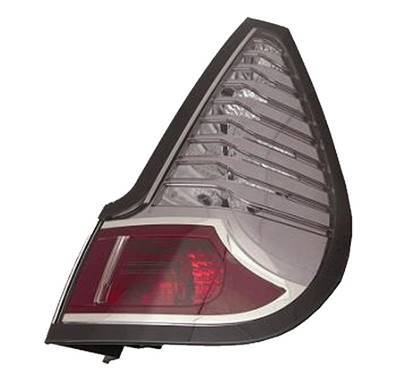 Feu arrière extérieur droit pour RENAULT SCENIC/X-MOD 2013-2016, Mod. 5 places, Cadre noir incolore