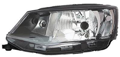 Phare Optique avant gauche pour SKODA FABIA III ph. 1 2015-2018, H4+PY21, Neuf