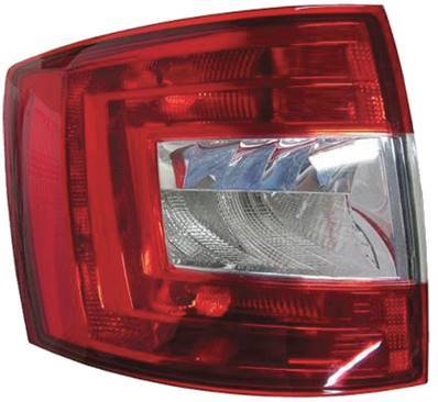 Feu arrière gauche pour SKODA OCTAVIA III phase 1 2013-2016, Mod. S.W., Rouge Incolore, Neuf