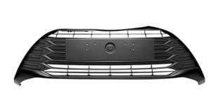 Grille de calandre centrale pour TOYOTA YARIS III phase 3, 2017-2020, pare chocs avant, mod. HYBRIDE, noire, Neuve