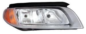 Phare Optique avant droit pour VOLVO V70 III phase 1 depuis 2012, fond chromé, H7+H9, à LED, Neuf