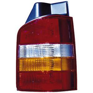 Feu arrière droit pour VOLKSWAGEN TRANSPORTER T5, 2003-2009, (2 portes arrière), rouge/orange