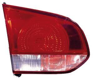 Feu arrière gauche intérieur pour VOLKSWAGEN GOLF VI 2008-2012 rouge/blanc (type Valeo) partie hayon