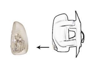 Feu clignotant répétiteur droit pour OPEL MOVANO II, 2010-2019, blanc, rétroviseur extérieur