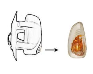 Feu clignotant rétroviseur gauche pour RENAULT MASTER III phase 2, 2014-2019, 16W, répétiteur orange, Neuf