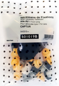 Kit de fixation assemblage Aile avant pour RENAULT CAPTUR depuis 2013 (tous modèles), Neuf