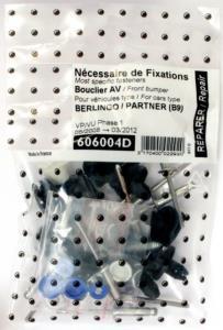 Kit de fixation assemblage Pare chocs avant pour CITROËN BERLINGO 2008 à 2012, Neuf