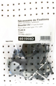 Kit de fixation assemblage Pare chocs avant pour RENAULT CLIO II phase 1 - 1998 à 2001 Neuf