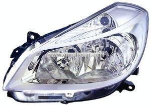 Phare Optique avant gauche pour RENAULT CLIO 3 phase 1 Chrome H7+H7 de 2005 à 2009